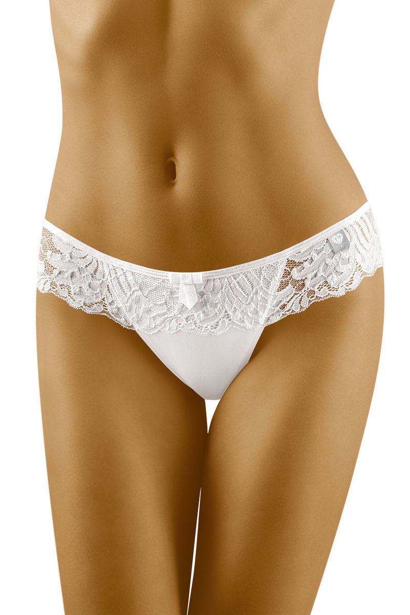 Wol-Bar Diamond 3503 biały S Majtki szorto-stringi