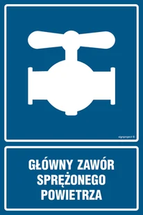 JD040 GŁÓWNY ZAWÓR SPRĘŻONEGO POWIETRZA, FN - FOLIA SAMOPRZYLEPNA; (250X375MM) - Tablice BHP - miniaturka - grafika 1