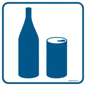 Systemy ekspozycyjne i znaki informacyjne - RA076 ZIMNE NAPOJE, FN - FOLIA SAMOPRZYLEPNA; (100X100MM) - miniaturka - grafika 1