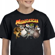 Moda i Uroda OUTLET - 116 KOSZULKA PINGWINY Z MADAGASKARU CZARNA 3259 - miniaturka - grafika 1