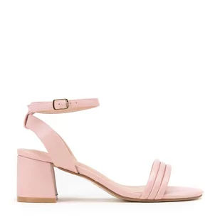 Damskie sandały z paskami na słupku - Półbuty męskie - miniaturka - grafika 1