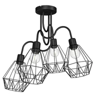 Lampy sufitowe - Luminex Bergen 310 Plafon Oprawa sufitowa 4x60W E27 czarny - miniaturka - grafika 1