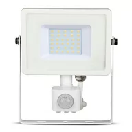 Lampy pozostałe - Projektor LED V-TAC 30W SAMSUNG CHIP Czujnik Ruchu Funkcja Cut-OFF Biały VT-30-S 3000K 2400lm 5 Lat Gwarancji - miniaturka - grafika 1