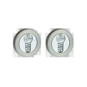 Szyldy i rozety - Schaffner Rozeta podklamkowa do wkładki Jula Nikiel Satyna - miniaturka - grafika 1