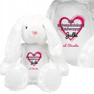 Maskotki i pluszaki - PRZYTULANKA Królik Dla Dziewczyny Własne IMIĘ Love - miniaturka - grafika 1