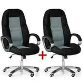 Fotele i krzesła biurowe - B2B Partner Krzesło biurowe KEVIN 1+1 GRATIS, szary 412042 - miniaturka - grafika 1