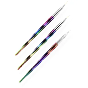 Zestaw 3 Precyzyjnych Pędzelków Do Stylizacji Paznokci Diamond - Akcesoria do paznokci - miniaturka - grafika 1