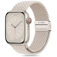 Akcesoria do smartwatchy - Pasek do APPLE WATCH 4 / 5 / 6 / 7 / 8 / 9 / SE / ULTRA 1 / 2 (42 / 44 / 45 / 49 MM) Tech-Protect Nylonmag Starlight kremowe - miniaturka - grafika 1