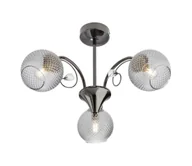 Lampy sufitowe - Redo 02-970 - Żyrandol ASPERA 3xE14/28W/230V czarny - miniaturka - grafika 1