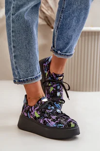 Skórzane Buty Sportowe Na Platformie Maciejka 06191-05 Fioletowe-41 - Moda i Uroda OUTLET - miniaturka - grafika 1