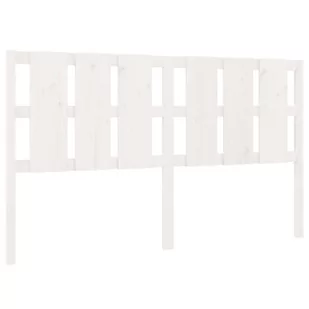 Lumarko Wezgłowie łóżka, białe, 185,5x4x100 cm, lite drewno sosnowe - Inne meble do sypialni - miniaturka - grafika 3
