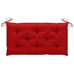 vidaXL vidaXL Poduszka na ławkę ogrodową, czerwona, 100x50x7 cm, tkanina - Poduszki na krzesła - miniaturka - grafika 1