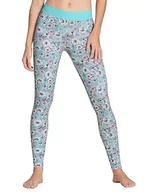 Legginsy - CALIDA Damskie legginsy elastyczne Trend, turkusowe kamienie, standardowe - miniaturka - grafika 1