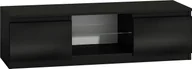 Szafki RTV - Elior Lakierowana szafka RTV Verta 4X - czarny połysk - miniaturka - grafika 1