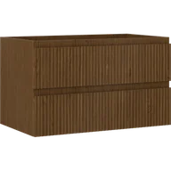 Szafki łazienkowe - Mexen Rivel szafka łazienkowa podumywalkowa 80 cm, 2 szuflady, ryflowana , orzech - 91A20-08047-2-BFF86 - miniaturka - grafika 1