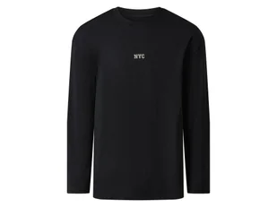 esmara Men Koszulka męska z bawełny, z długim rękawem (Czarny, L (52/54)) - Koszulki męskie esmara Men Koszulka męska z bawełny, z długim rękawem (Czarny, L (52/54)) - Koszulki męskie - miniaturka - grafika 1