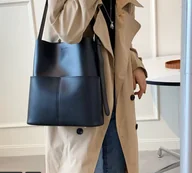 Torebki damskie - Torebka Damska Szoperka Torba na Ramię Pojemna Shopper Duża Skóra Miejska - miniaturka - grafika 1