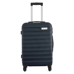 Walizka z ABS-u w poziome paski 22" - granatowy Semi Line - Walizki - miniaturka - grafika 1