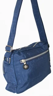 Stylowa Lekka Materiałowa Torba Pozioma Średnia Na Ramię Bag Street NR 2223 GRANATOWY - Gadżety dla niej i dla niego - miniaturka - grafika 5