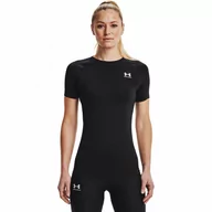 Koszulki sportowe damskie - Damska koszulka treningowa Under Armour UA HG Authentics Comp SS - czarna - UNDER ARMOUR - miniaturka - grafika 1