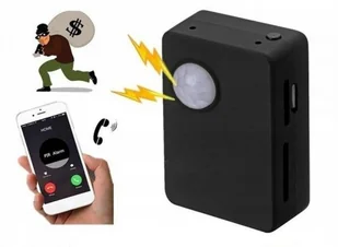 Podsłuch Otoczenia na Kartę SIM + Kamera + Zapis + Czujnik PIR + Powiadomienia na Tel. + GPS. - Minikamery i aparaty szpiegowskie - miniaturka - grafika 1
