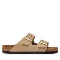 Klapki i japonki damskie - Klapki Birkenstock Arizona Sfb Lenb 1019016 Beżowy - miniaturka - grafika 1