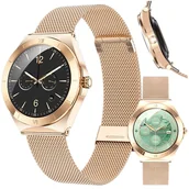 Smartwatch - Artnico KM80 stalowy złoty - miniaturka - grafika 1