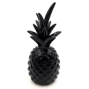 Ananas ceramiczny czarny glamour figurka 18 cm - Figurki dekoracyjne - miniaturka - grafika 1