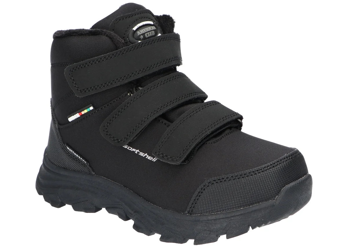 AMERICAN CLUB HL243 STYLOWE SOLIDNE TRAPERY ŚNIEGOWCE BUTY ZIMOWE DZIECIĘCE RZEPY SUWAK BK 35