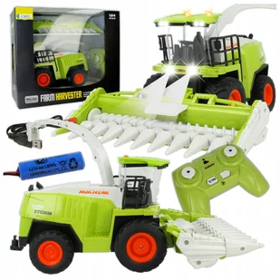 KOMBAJN TRAKTOR ZDALNIE STEROWANY RUCHOME ELEMENTY ŚWIATŁA PILOT R/C - Zabawki zdalnie sterowane - miniaturka - grafika 1