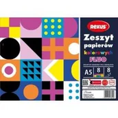 Szkolne artykuły papiernicze - Beniamin Zeszyt papierów kolorowych kredowanych A5 8 kartek 10 szt. - miniaturka - grafika 1