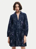 Sukienki - Desigual Sukienka codzienna Louisville 24WWVW66 Granatowy Loose Fit - miniaturka - grafika 1