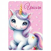 Koce i narzuty dla dzieci - Jednorożec Koc Polarowy 100x140 Ciepły Miękki Dla Dzieci - miniaturka - grafika 1