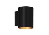 Lampy ścienne - Kinkiet nowoczesny SOLA WL ROUND BLACK-GOLD 91061-N - Zuma Line - miniaturka - grafika 1