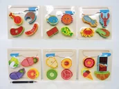 Zabawy w naśladowanie dorosłych - AST. DREWNO owoce/warzywa do krojenia, 6 wz. - miniaturka - grafika 1