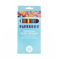 Kredki, ołówki, pastele i pisaki - Paperdot, Kredki Ołówkowe Dwustronne 12/24, 24 Kolory - miniaturka - grafika 1