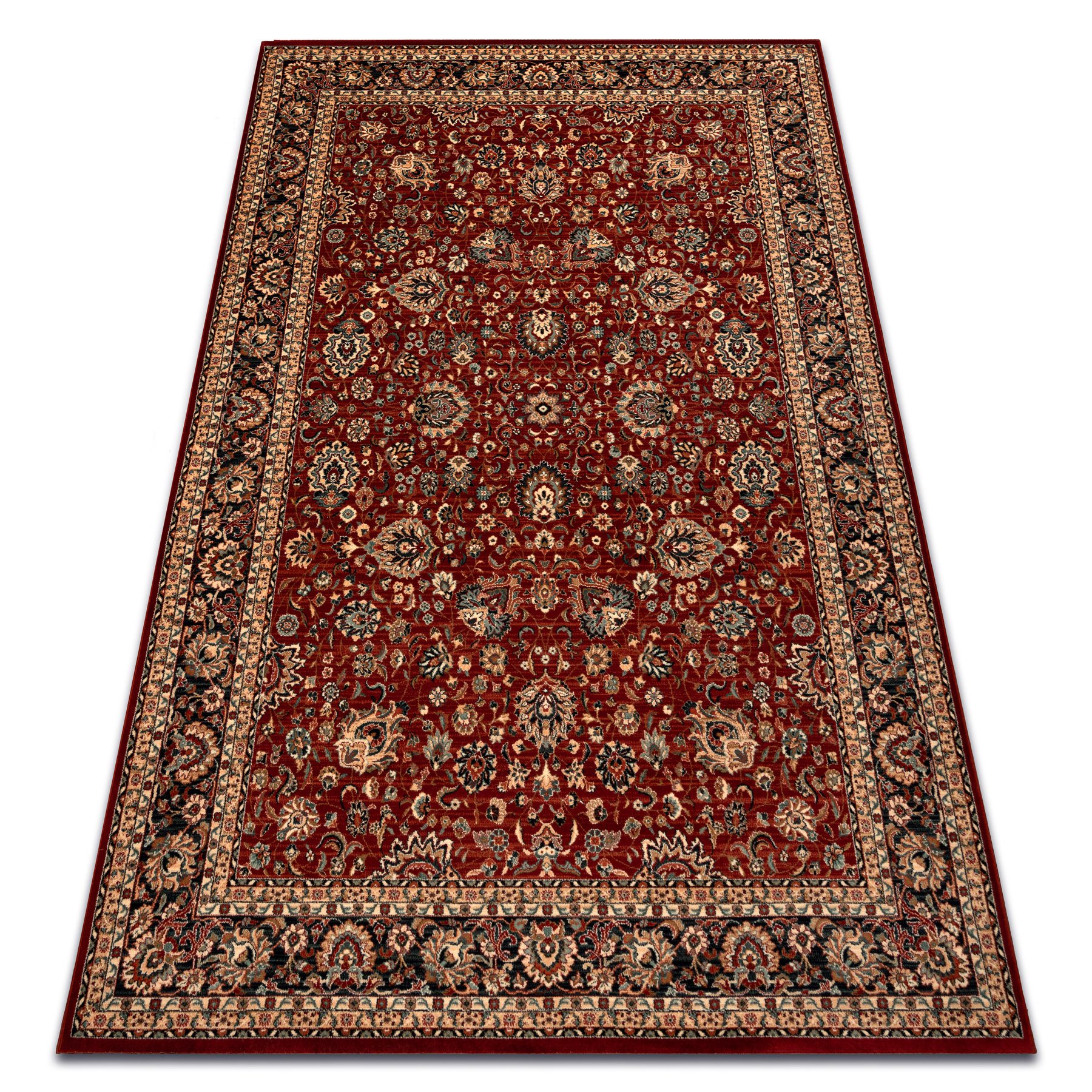 Dywan wełniany KASHQAI 4362 300 ornament bordo / czarny czerwony 200x300 cm