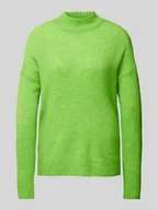 Swetry damskie - Sweter z dzianiny ze stójką model ‘Kamara’ - miniaturka - grafika 1