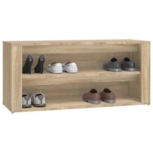 Półka na buty, dąb sonoma, 100x35x45cm, materiał drewnopochodny - Szafki na buty - miniaturka - grafika 5