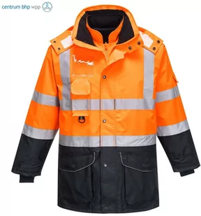 PORTWEST S426 KONTRASTOWA KURTKA OSTRZEGAWCZA 7 W 1 TRAFFIC; POMARAŃCZOWY/GRANATOWY - Odzież robocza - miniaturka - grafika 1