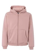 Bluzy dla dziewczynek - Mukua Byron Kids Bluza dziecięca z zamkiem błyskawicznym i kapturem, kolor róży, rozmiar 3/4 - miniaturka - grafika 1