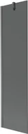 Parawany nawannowe - Mexen Next parawan nawannowy 1-skrzydłowy 50 x 150 cm, grafit, gun gray szczotkowany - 895-050-000-00-40-66 - miniaturka - grafika 1