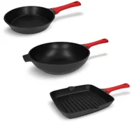 Zestawy garnków i patelni - Zestaw Zwieger Obsidian Patelnia Zwieger 24cm + Patelnia grillowa 28cm + Patelnia wok 32cm Darmowa dostawa od 99 zł! - miniaturka - grafika 1