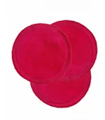 Waciki, płatki i patyczki kosmetyczne - Wielorazowe płatki, waciki kosmetyczne z weluru bawełnianego okrągłe, 3 szt., RÓŻOWE, Wild Nature - miniaturka - grafika 1