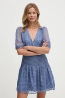 Sukienki - Pepe Jeans sukienka NIKKI kolor niebieski mini rozkloszowana PL953564 - miniaturka - grafika 1