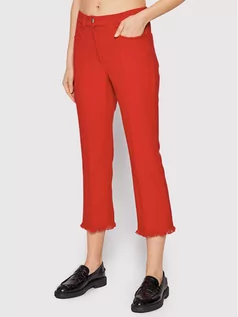 Spodnie damskie - Marella Spodnie materiałowe Locanda 31310721 Czerwony Regular Fit - grafika 1