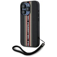 Etui i futerały do telefonów - Etui Karl Lagerfeld Saffiano Athleisure Stripes Cord do iPhone 15 Pro Max czerwony - miniaturka - grafika 1
