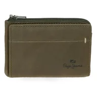Portfele - Pepe Jeans Staple Portfel z uchwytem na karty Zielony 11x7x1,5 cm Skóra by Joumma Bags, Zielony, Talla única, Portfel na karty - miniaturka - grafika 1