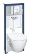 Stelaże i zestawy podtynkowe do WC - Grohe Solido - Zestaw do montażu podtynkowego, toalety i deski SoftClose, przycisk Skate Cosmopolitan, chrom 39468000 - miniaturka - grafika 1