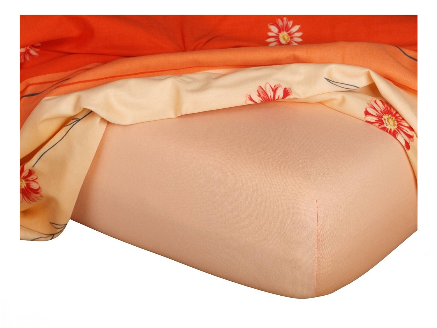 Prześcieradło jersey morela 60x120x10 cm